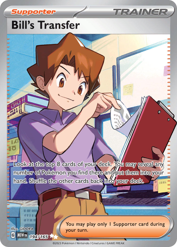 Bill's Transfer⁣ - 151⁣ (Ultra Rare)⁣ [194] English / Near Mint / Normal