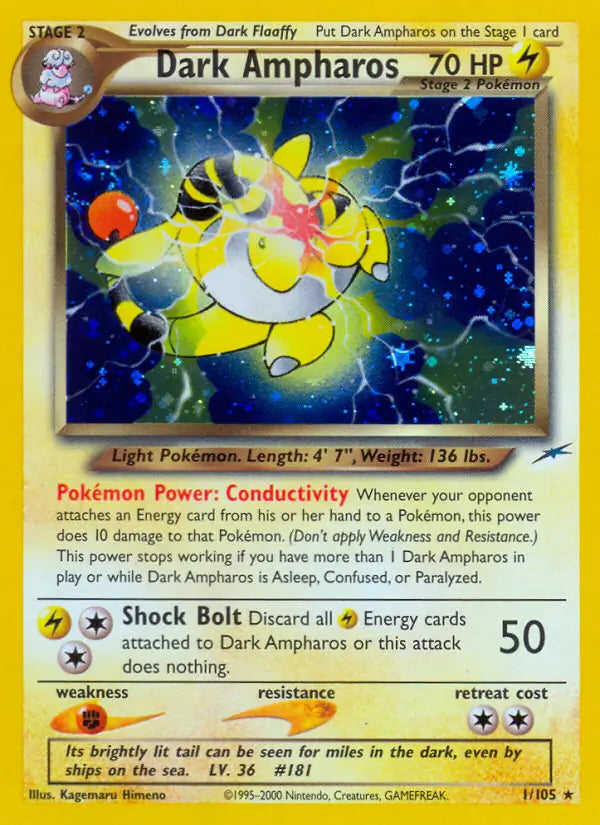 Dark Ampharos - Neo Destiny (Holo Rare) [1] Kortspil