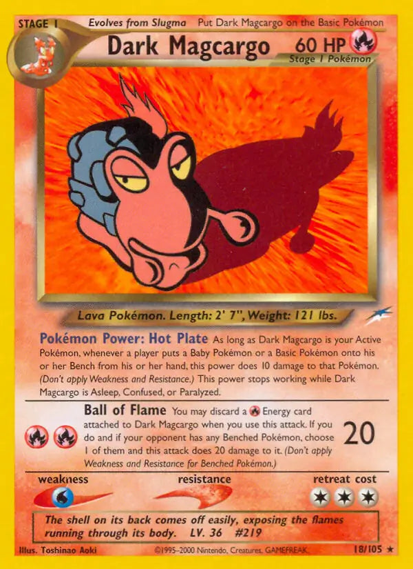 Dark Magcargo⁣ - Neo Destiny⁣ (Rare)⁣ [18] English / Near Mint / Normal