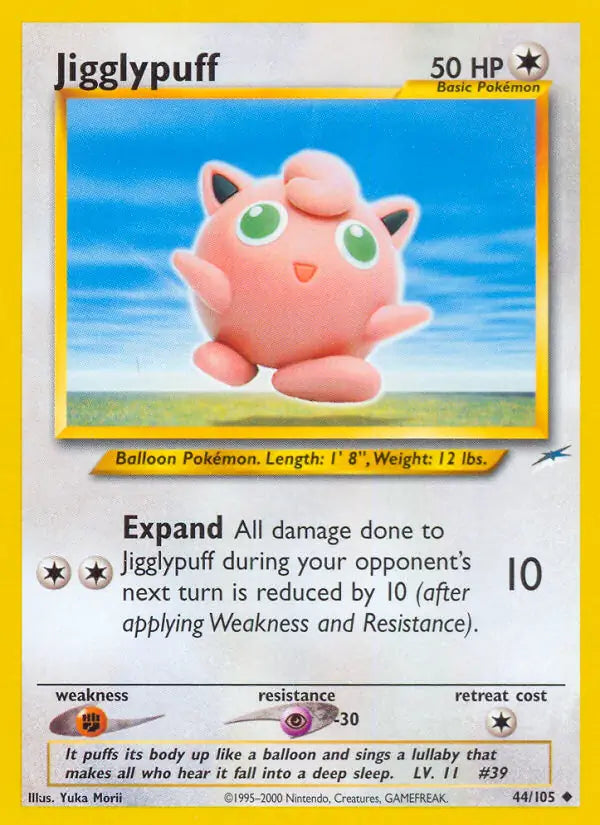 Jigglypuff⁣ - Neo Destiny⁣ (Uncommon)⁣ [44] English / Played / Normal