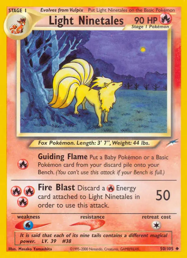 Light Ninetales⁣ - Neo Destiny⁣ (Uncommon)⁣ [50] English / Played / Normal