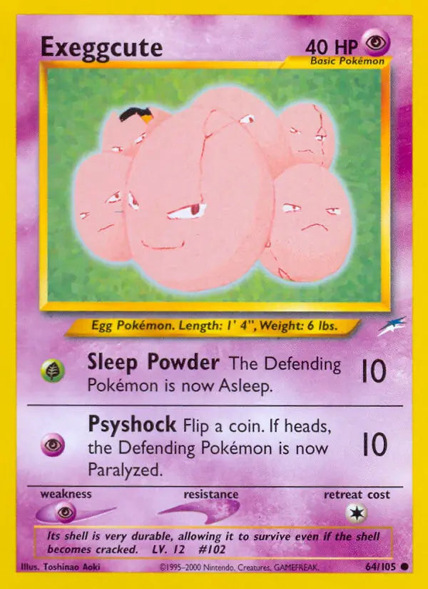Exeggcute⁣ - Neo Destiny⁣ (Common)⁣ [64] English / Excellent / 1st-Edition