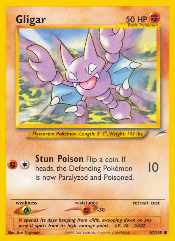Gligar⁣ - Neo Destiny⁣ (Common)⁣ [67] English / Excellent / 1st-Edition