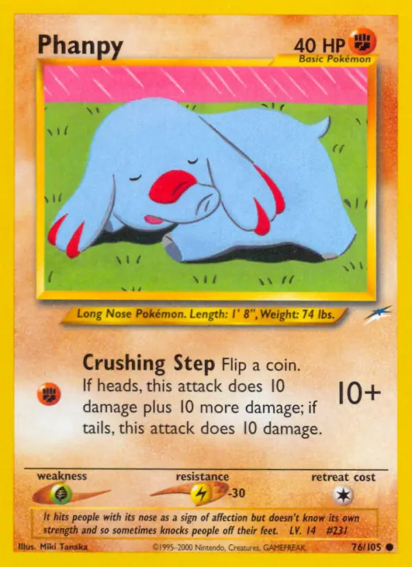 Phanpy⁣ - Neo Destiny⁣ (Common)⁣ [76] English / Good / 1st-Edition