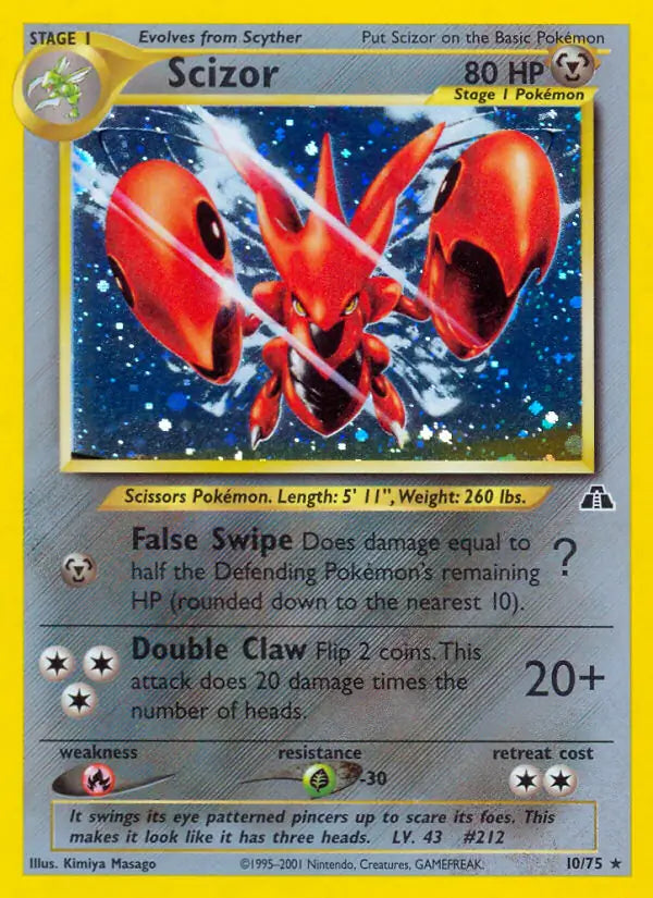 Scizor⁣ - Neo Discovery⁣ (Holo Rare)⁣ [10] English / Excellent / Normal