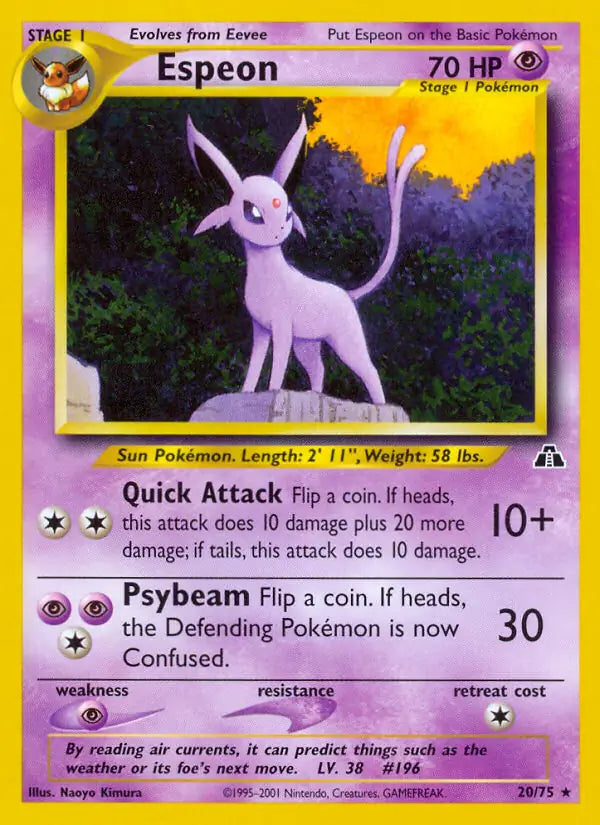 Espeon⁣ - Neo Discovery⁣ (Rare)⁣ [20] English / Near Mint / Normal