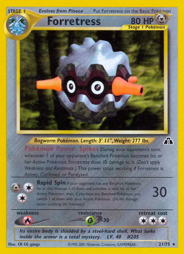 Forretress⁣ - Neo Discovery⁣ (Rare)⁣ [21] English / Played / Normal