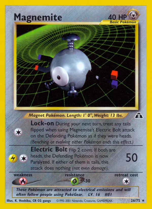 Magnemite⁣ - Neo Discovery⁣ (Rare)⁣ [26] English / Played / Normal