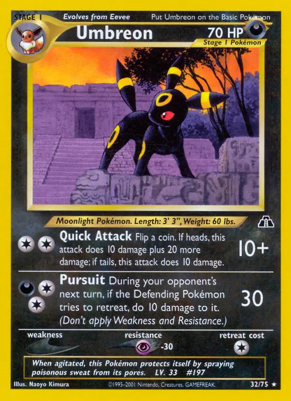Umbreon⁣ - Neo Discovery⁣ (Rare)⁣ [32] English / Light Played / 1st-Edition