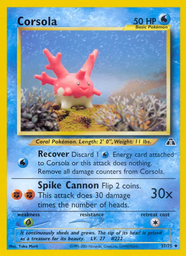 Corsola⁣ - Neo Discovery⁣ (Uncommon)⁣ [37] English / Near Mint / 1st-Edition