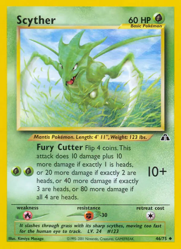 Scyther⁣ - Neo Discovery⁣ (Uncommon)⁣ [46] English / Near Mint / 1st-Edition