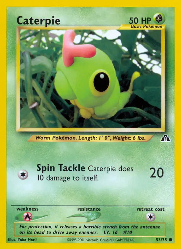 Caterpie⁣ - Neo Discovery⁣ (Common)⁣ [53] English / Excellent / Normal