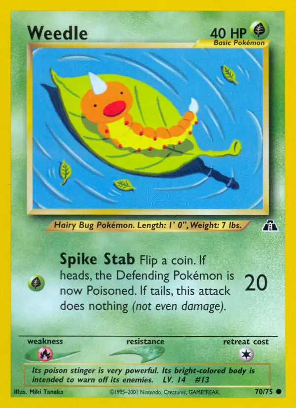 Weedle⁣ - Neo Discovery⁣ (Common)⁣ [70] English / Near Mint / 1st-Edition