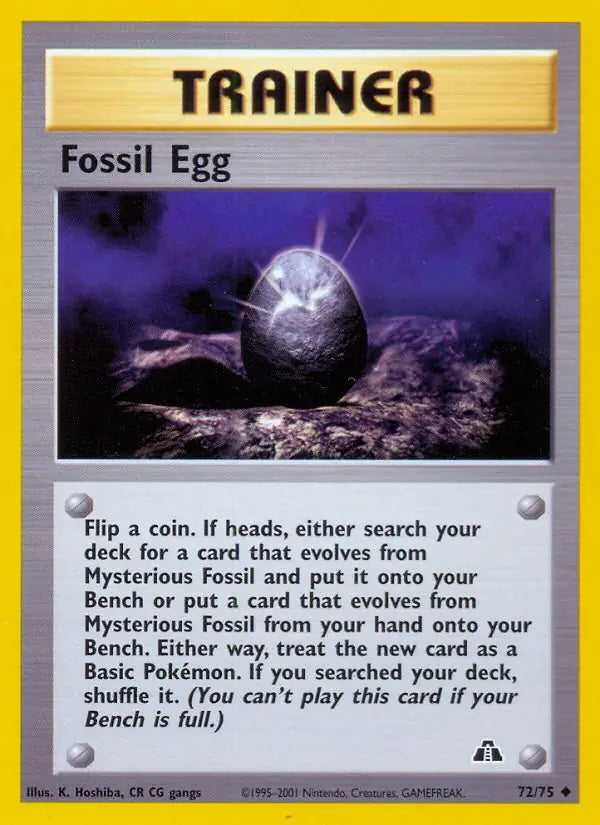 Fossil Egg⁣ - Neo Discovery⁣ (Uncommon)⁣ [72] English / Near Mint / Normal