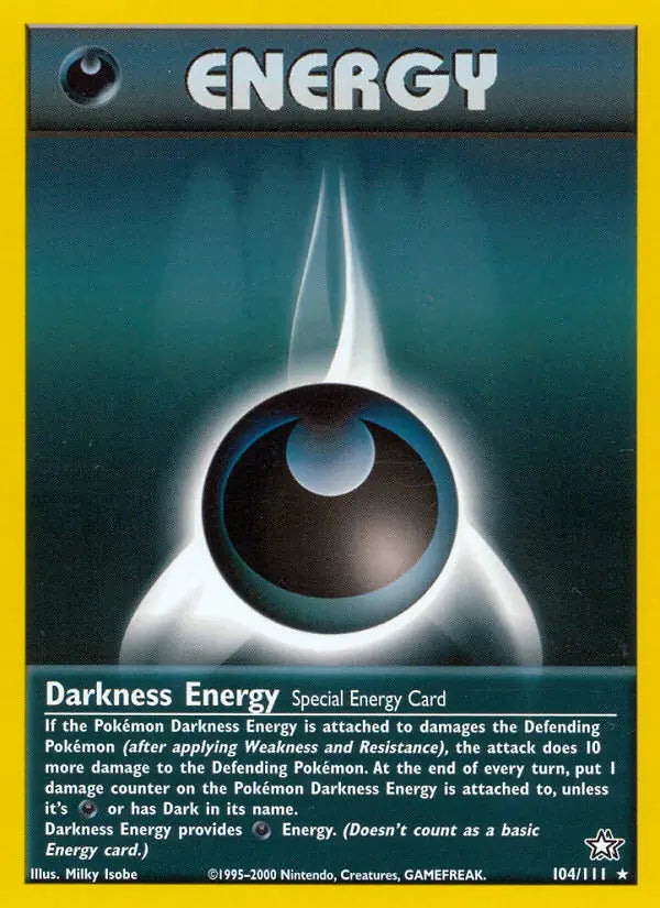 Darkness Energy⁣ - Neo Genesis⁣ (Rare)⁣ [104] English / Played / Normal