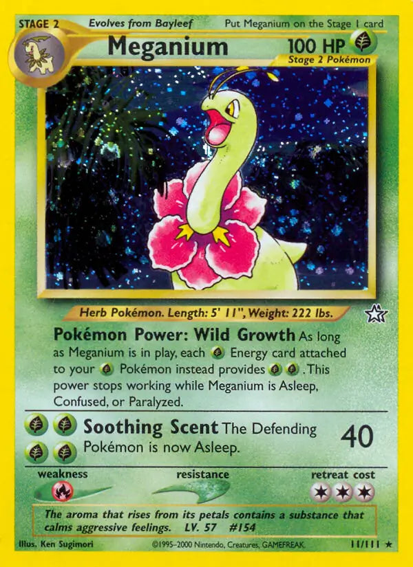 Meganium - Neo Genesis (Holo Rare) [11] Kortspil