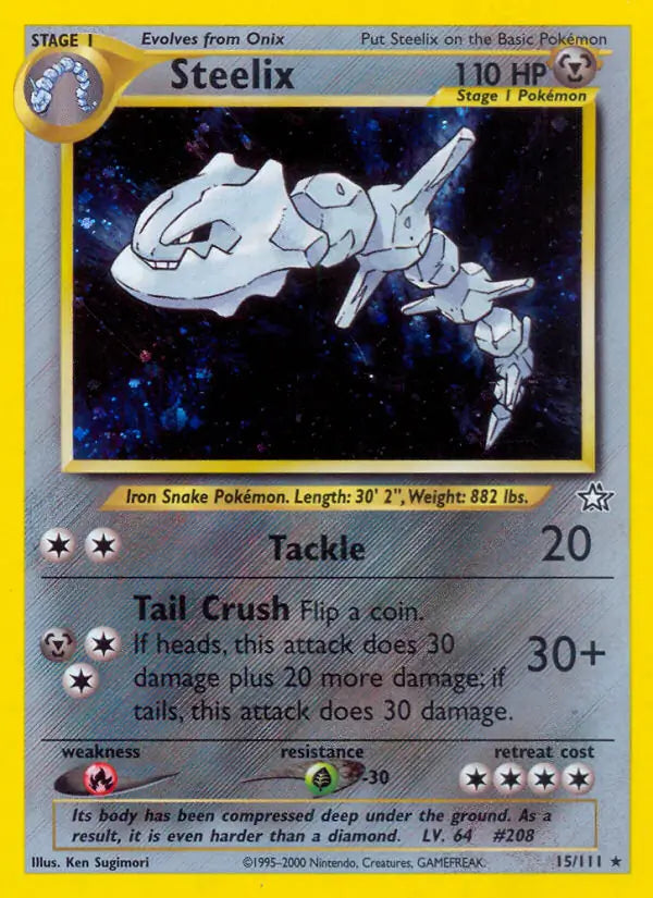 Steelix⁣ - Neo Genesis⁣ (Holo Rare)⁣ [15] English / Poor / 1st-Edition
