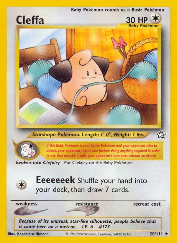 Cleffa⁣ - Neo Genesis⁣ (Rare)⁣ [20] English / Near Mint / 1st-Edition