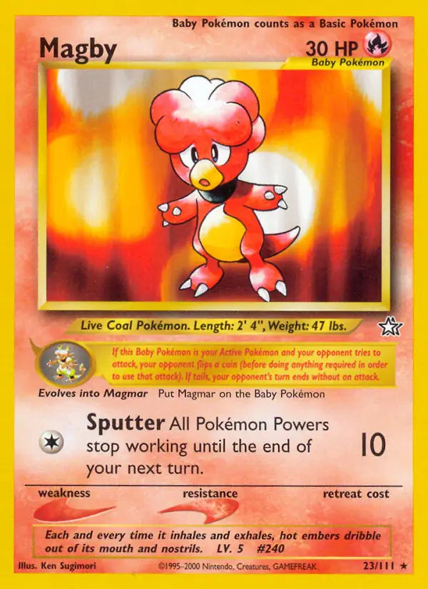 Magby⁣ - Neo Genesis⁣ (Rare)⁣ [23] English / Good / 1st-Edition
