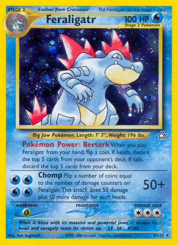 Feraligatr - Neo Genesis (Holo Rare) [4] Kortspil
