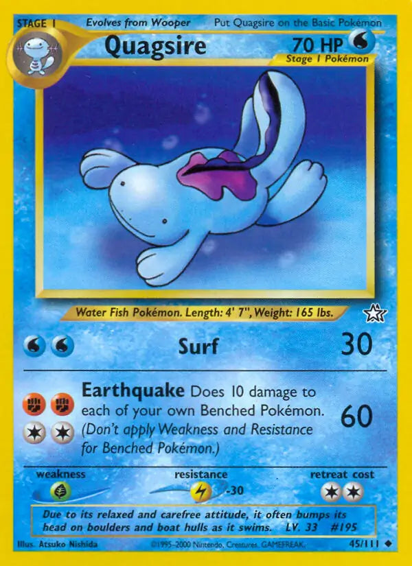 Quagsire⁣ - Neo Genesis⁣ (Uncommon)⁣ [45] English / Good / 1st-Edition