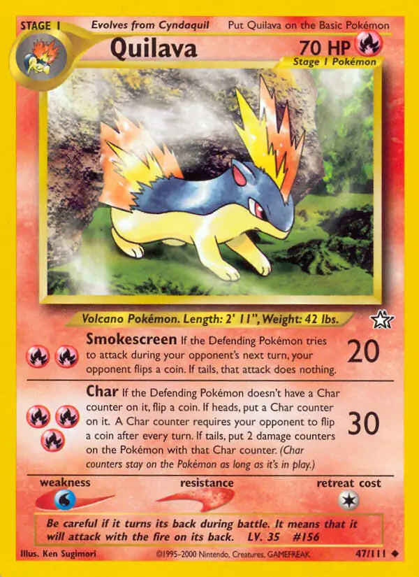 Quilava⁣ - Neo Genesis⁣ (Uncommon)⁣ [47] English / Good / Normal