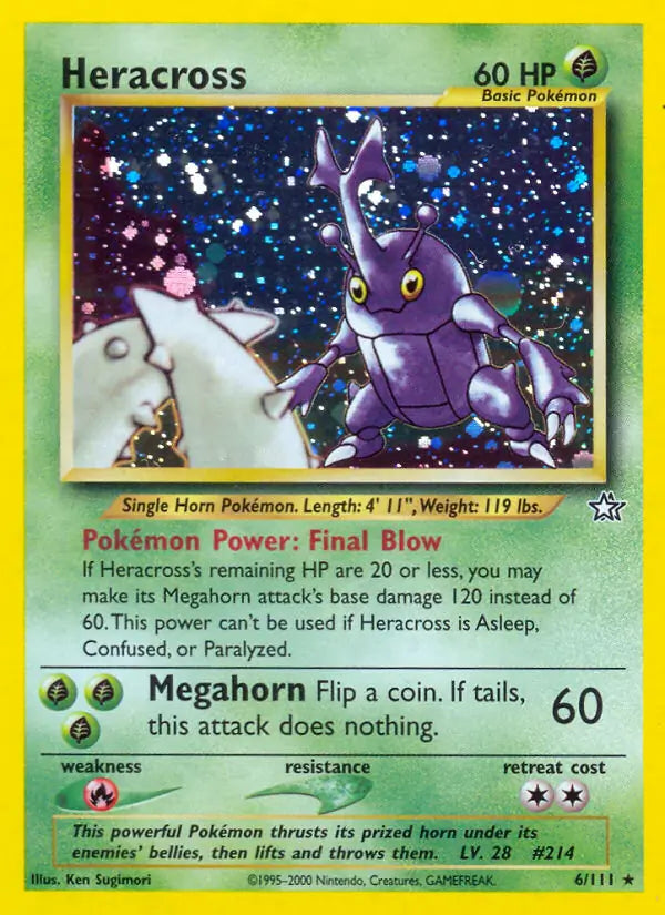 Heracross - Neo Genesis (Holo Rare) [6] Kortspil