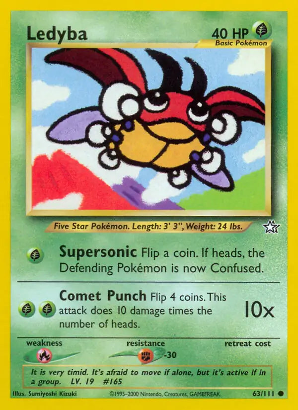Ledyba⁣ - Neo Genesis⁣ (Common)⁣ [63] English / Near Mint / 1st-Edition