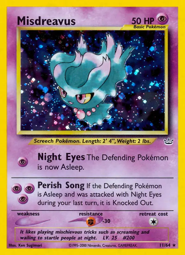 Misdreavus⁣ - Neo Revelation⁣ (Holo Rare)⁣ [11] English / Near Mint / Normal