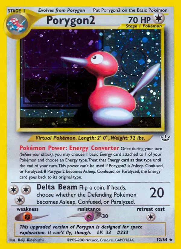 Porygon2⁣ - Neo Revelation⁣ (Holo Rare)⁣ [12] English / Light Played / Normal