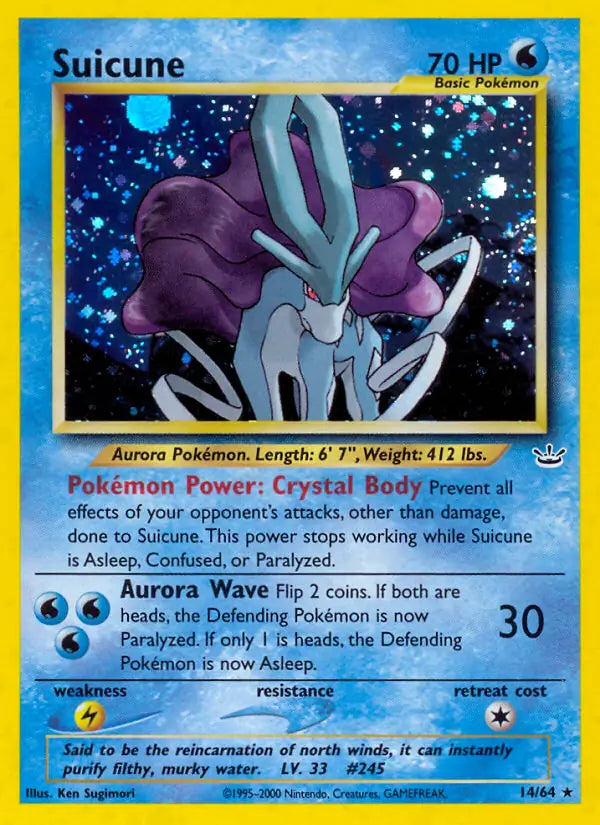 Suicune⁣ - Neo Revelation⁣ (Holo Rare)⁣ [14] English / Near Mint / Normal