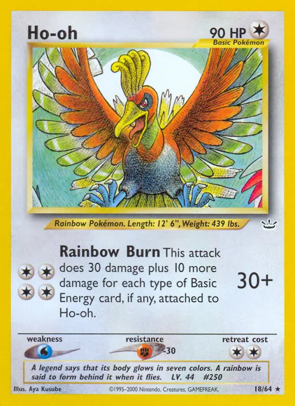 Ho-Oh⁣ - Neo Revelation⁣ (Rare)⁣ [18] English / Excellent / Normal