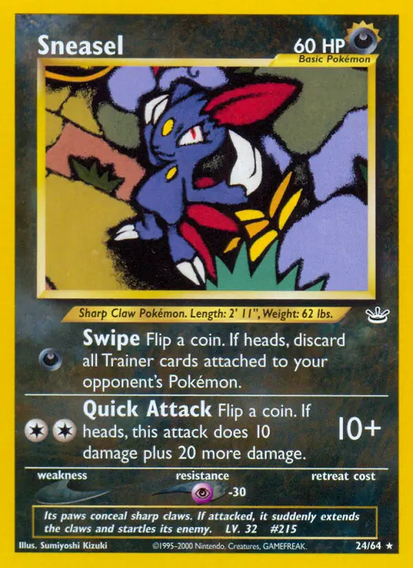 Sneasel⁣ - Neo Revelation⁣ (Rare)⁣ [24] English / Near Mint / Normal