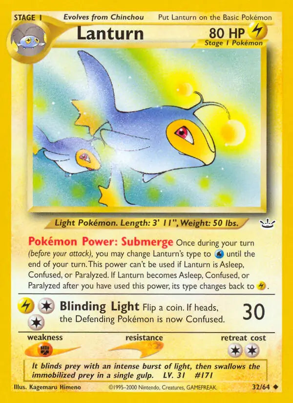 Lanturn⁣ - Neo Revelation⁣ (Uncommon)⁣ [32] English / Excellent / Normal