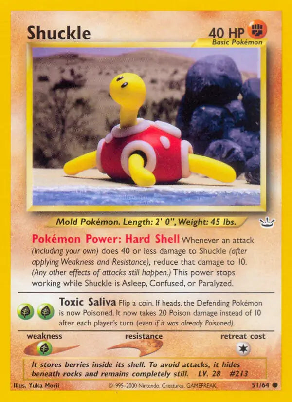 Shuckle⁣ - Neo Revelation⁣ (Common)⁣ [51] English / Excellent / Normal