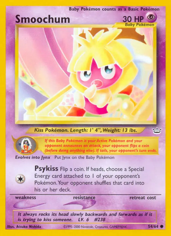 Smoochum⁣ - Neo Revelation⁣ (Common)⁣ [54] English / Near Mint / Normal