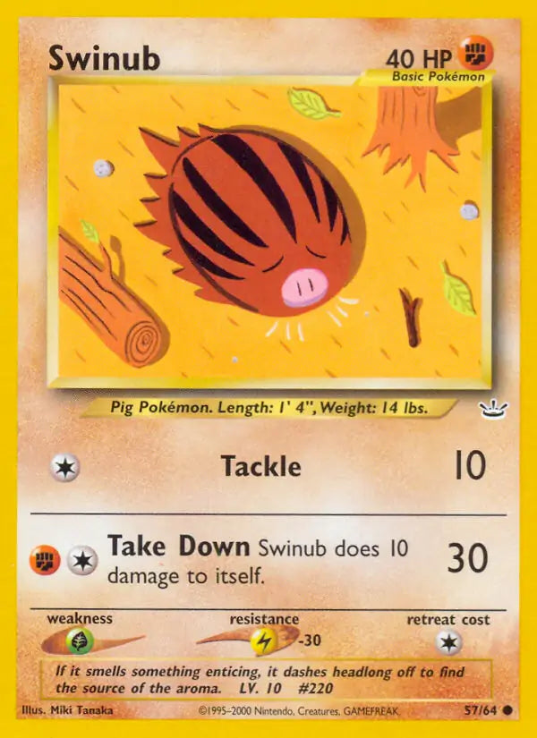 Swinub⁣ - Neo Revelation⁣ (Common)⁣ [57] English / Good / Normal