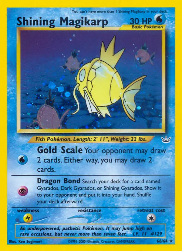 Shining Magikarp - Neo Revelation (Ultra Rare) [NR-66] English / Near Mint / Normal