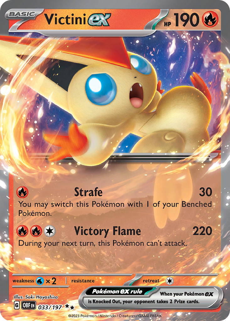Victini ex⁣ - Obsidian Flames⁣ (Double Rare)⁣ [033] English / Excellent / Normal