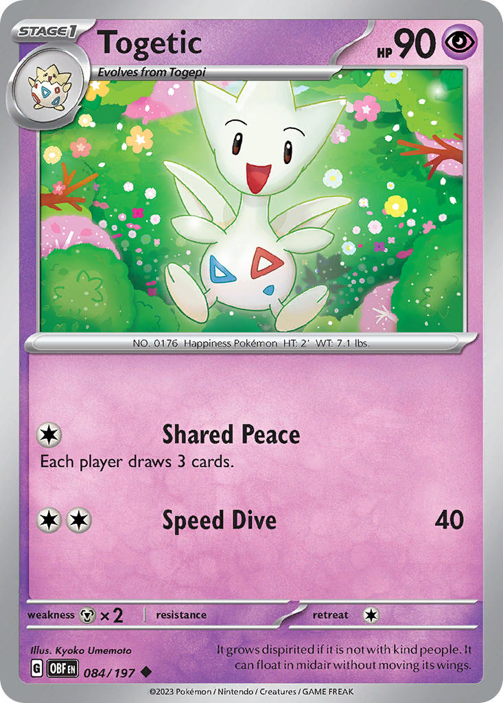 Togetic⁣ - Obsidian Flames⁣ (Uncommon)⁣ [084] English / Near Mint / Normal