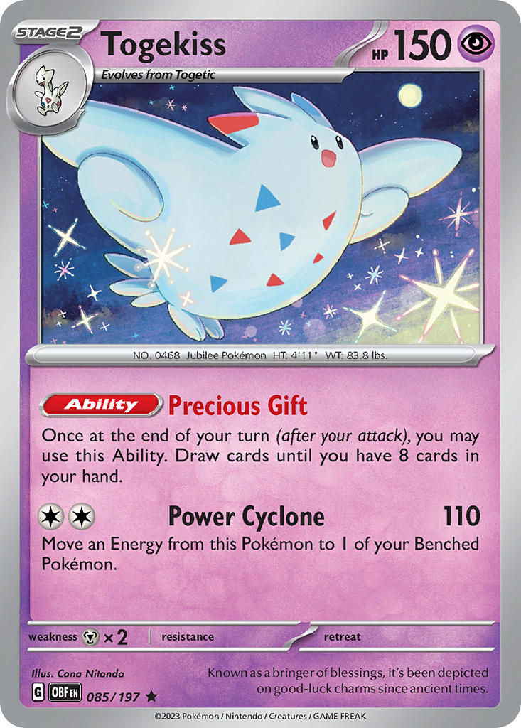 Togekiss⁣ - Obsidian Flames⁣ (Rare)⁣ [085]
