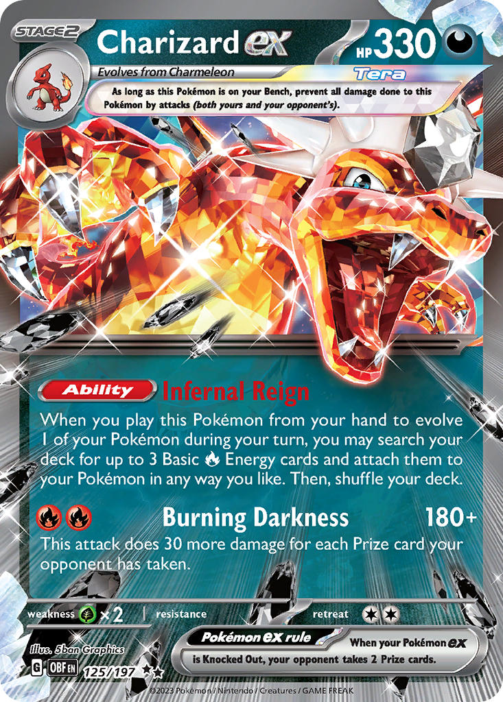 Charizard ex⁣ - Obsidian Flames⁣ (Double Rare)⁣ [125] English / Near Mint / Normal
