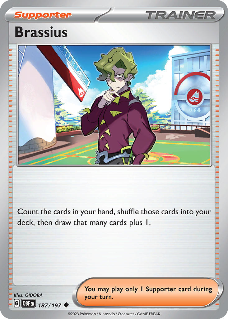 Brassius⁣ - Obsidian Flames⁣ (Uncommon)⁣ [187] English / Near Mint / Reverse-Holo Normal