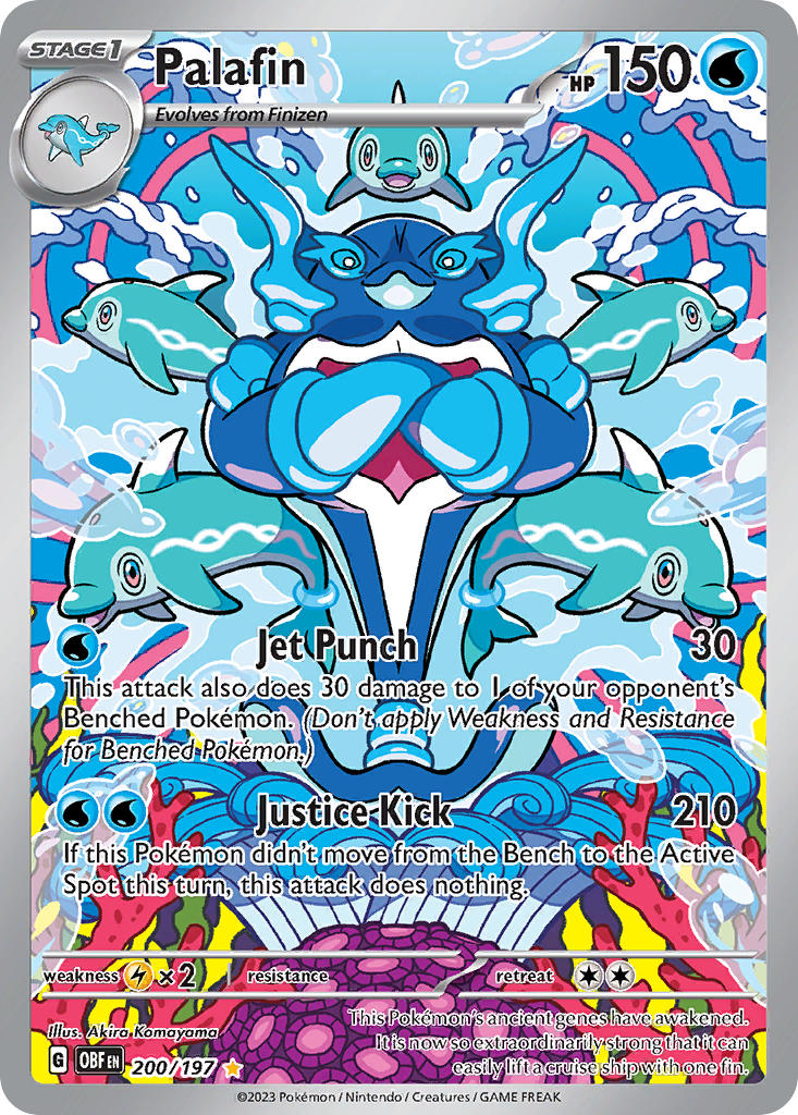 Palafin⁣ - Obsidian Flames⁣ (Illustration Rare)⁣ [200] English / Near Mint / Normal