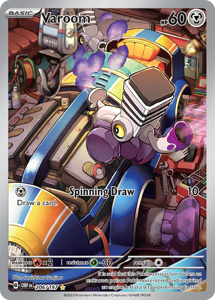 Varoom⁣ - Obsidian Flames⁣ (Illustration Rare)⁣ [206] English / Played / Normal