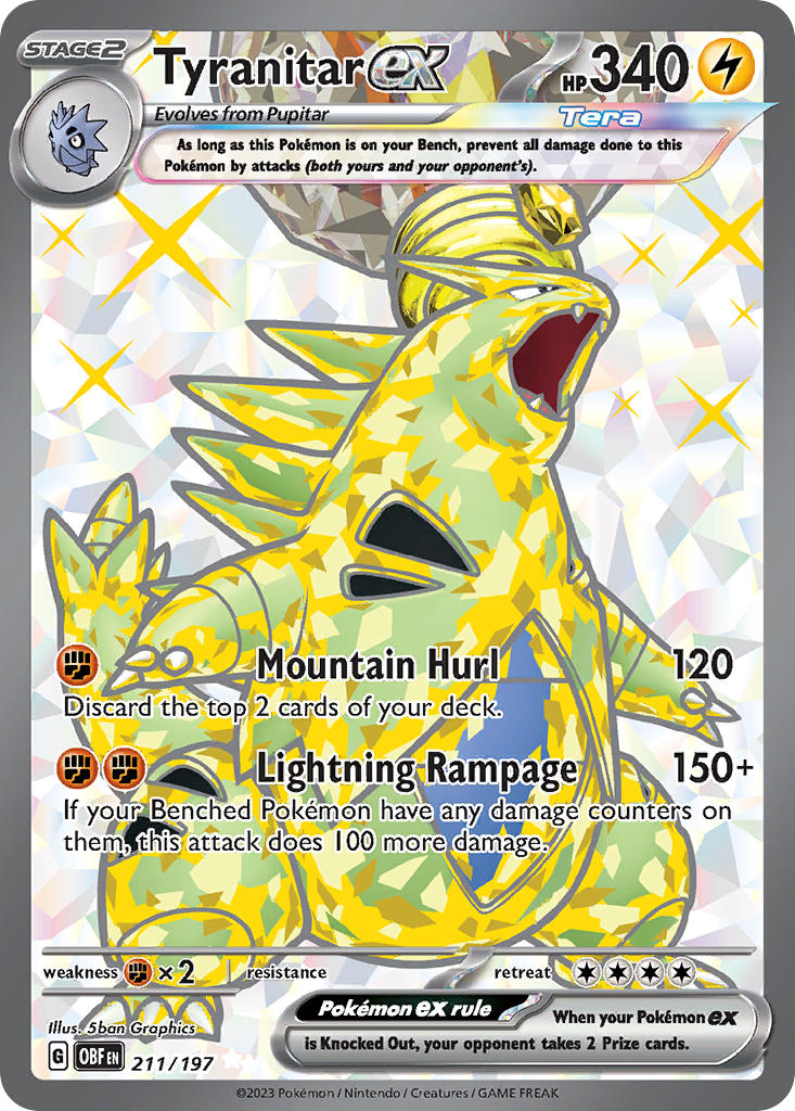 Tyranitar ex⁣ - Obsidian Flames⁣ (Ultra Rare)⁣ [211] English / Near Mint / Normal