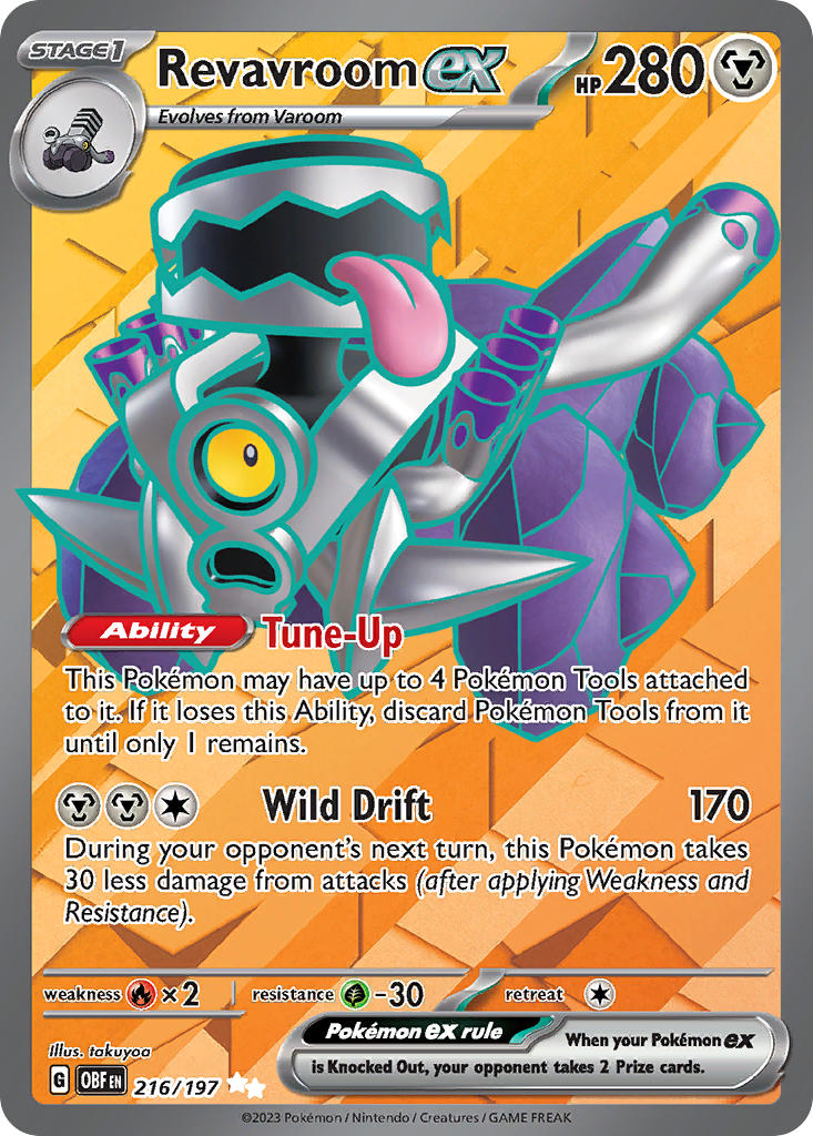 Revavroom ex⁣ - Obsidian Flames⁣ (Ultra Rare)⁣ [216] English / Near Mint / Normal