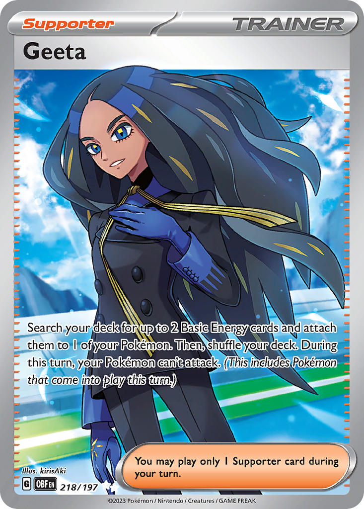 Geeta⁣ - Obsidian Flames⁣ (Ultra Rare)⁣ [218] English / Near Mint / Normal