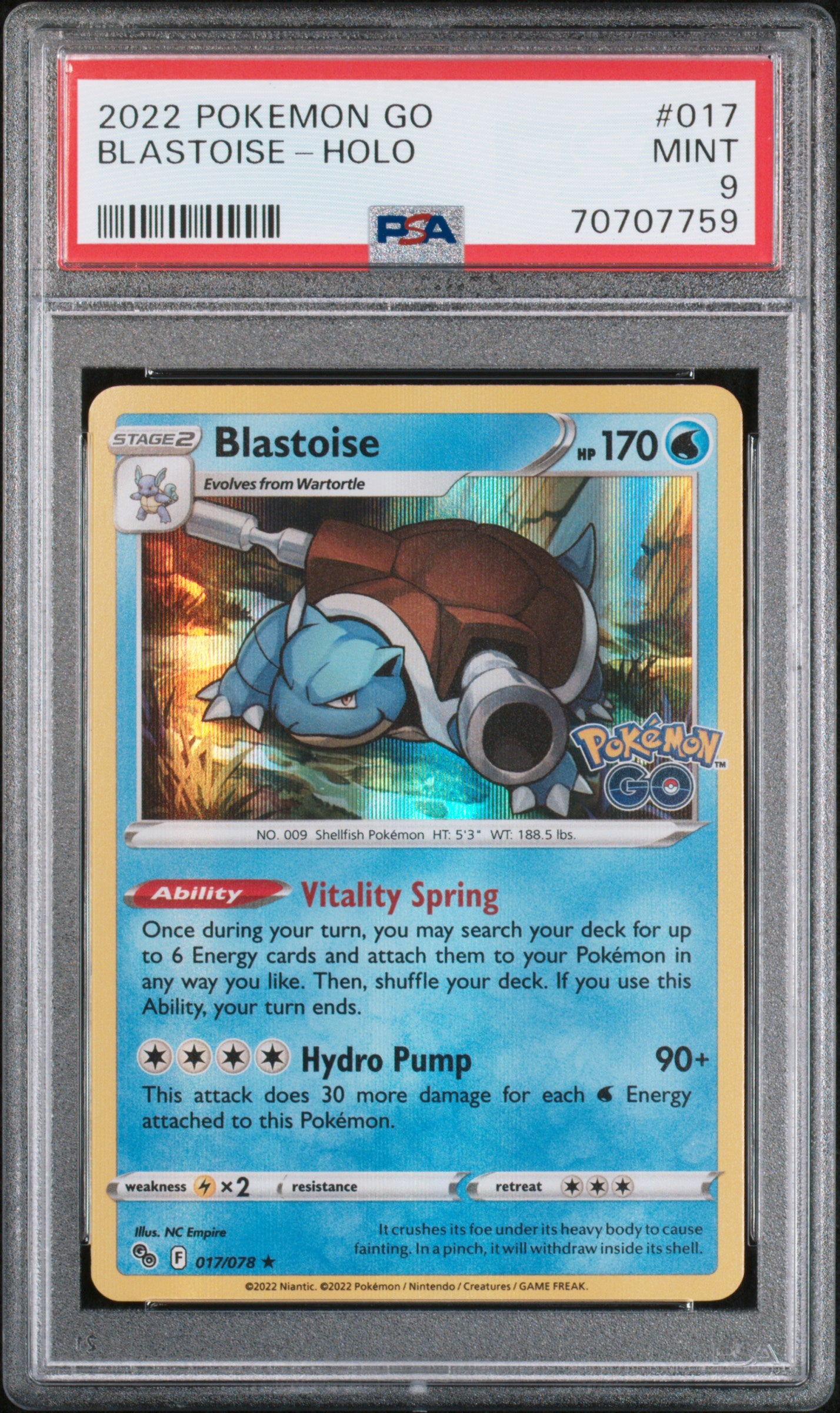 Blastoise - Pokémon GO (Holo Rare) [PGO-017]