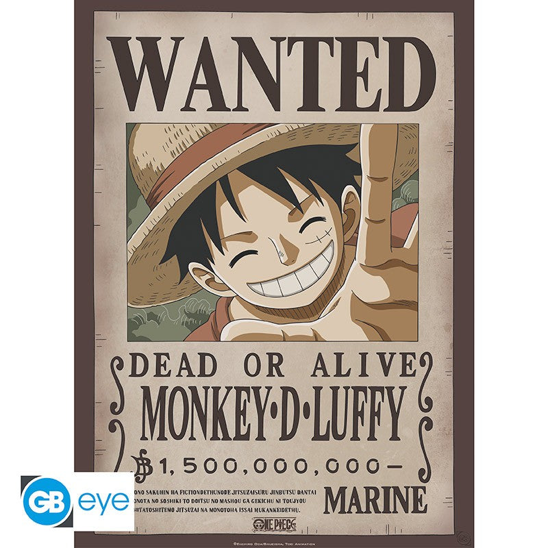 One Piece Wanted Luffy Poster/Plakat 52x38cm Dekoration